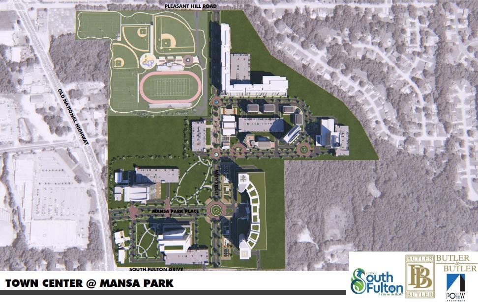 Town Center at Mansa Park aerial site plan